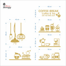 Load image into Gallery viewer, Coffee &amp; Tea Break Cups Beans Hanging Lamps Wall Decal Decotherapy