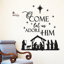 Load image into Gallery viewer, Come Let Us Adore Him Wall Decal