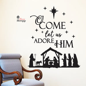 Come Let Us Adore Him Wall Decal