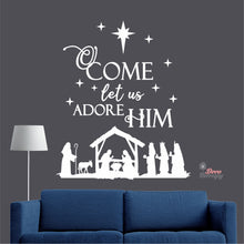 Load image into Gallery viewer, Come Let Us Adore Him Wall Decal