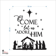 Load image into Gallery viewer, Come Let Us Adore Him Wall Decal