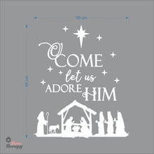 Load image into Gallery viewer, Come Let Us Adore Him Wall Decal