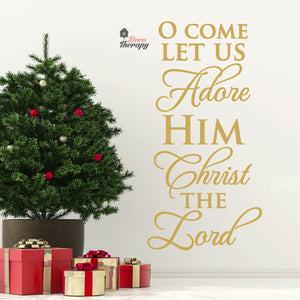 Come Let Us Adore Him Christ The Lord Christmas Wall Decal Decotherapy