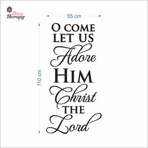 Come Let Us Adore Him Christ The Lord Christmas Wall Decal Decotherapy