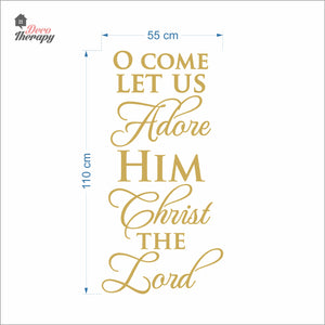 Come Let Us Adore Him Christ The Lord Christmas Wall Decal Decotherapy
