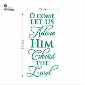 Come Let Us Adore Him Christ The Lord Christmas Wall Decal Decotherapy