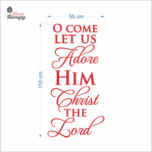Come Let Us Adore Him Christ The Lord Christmas Wall Decal Decotherapy