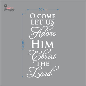 Come Let Us Adore Him Christ The Lord Christmas Wall Decal Decotherapy