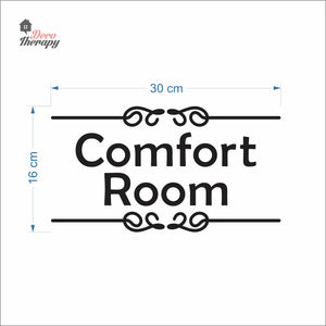 Comfort Room Sign Sticker Self-Adhesive Decotherapy