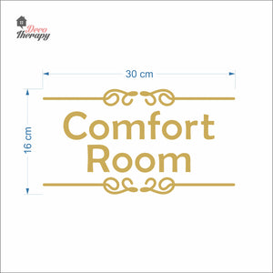 Comfort Room Sign Sticker Self-Adhesive Decotherapy