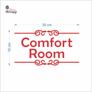 Comfort Room Sign Sticker Self-Adhesive Decotherapy