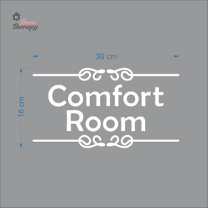 Comfort Room Sign Sticker Self-Adhesive Decotherapy