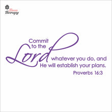 Load image into Gallery viewer, Commit Whatever You Do And He Will Establish Your Plans Wall Decal Decotherapy