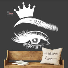 Load image into Gallery viewer, Crown Lash &amp; Brows Wall Decal Decotherapy