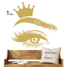 Load image into Gallery viewer, Crown Lash &amp; Brows Wall Decal Decotherapy