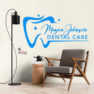 Customized Name Dental Care Design Wall Decal