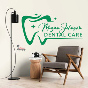 Customized Name Dental Care Design Wall Decal