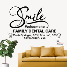 Load image into Gallery viewer, Customized Smile Welcome To Dental Clinic Name Wall Decal