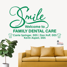Load image into Gallery viewer, Customized Smile Welcome To Dental Clinic Name Wall Decal