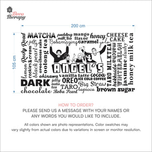 Customized Cafe Restaurant Menu Wall Decal Decotherapy