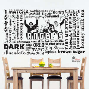 Customized Cafe Restaurant Menu Wall Decal Decotherapy
