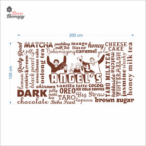 Customized Cafe Restaurant Menu Wall Decal Decotherapy