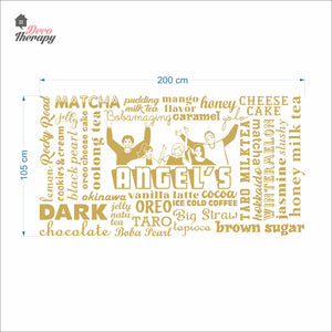 Customized Cafe Restaurant Menu Wall Decal Decotherapy