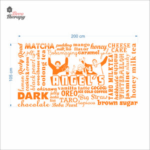 Customized Cafe Restaurant Menu Wall Decal Decotherapy