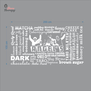 Customized Cafe Restaurant Menu Wall Decal Decotherapy