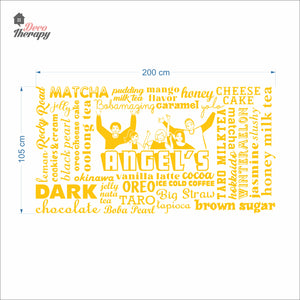 Customized Cafe Restaurant Menu Wall Decal Decotherapy