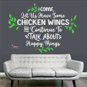 Customized Name Come Let Us Have Some Talk About Happy Things Wall Decal Decotherapy