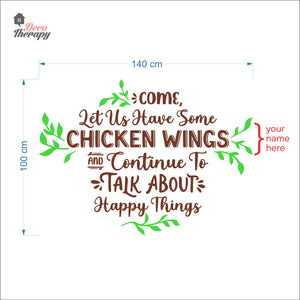 Customized Name Come Let Us Have Some Talk About Happy Things Wall Decal Decotherapy