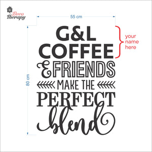 Customized Name Make The Perfect Blend Wall Decal Decotherapy