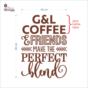 Customized Name Make The Perfect Blend Wall Decal Decotherapy