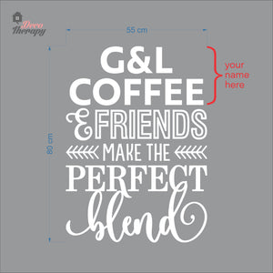 Customized Name Make The Perfect Blend Wall Decal Decotherapy