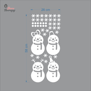 Cute Snowman Christmas Wall Decal Decotherapy