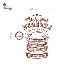 Load image into Gallery viewer, Delicious Burgers Hot And Tasty Premium Quality Wall Decal