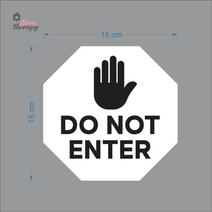 Do Not Enter Sign Sticker Self-Adhesive Decotherapy