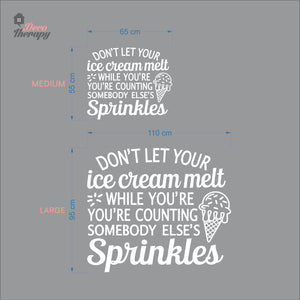Don't Let Your Ice Cream Melt Wall Decal Decotherapy
