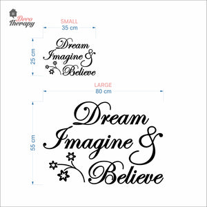 Dream Imagine Believe Wall Decal Decotherapy