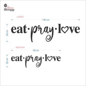 Eat Pray Love V2 Wall Decal Decotherapy