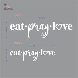 Eat Pray Love V2 Wall Decal Decotherapy