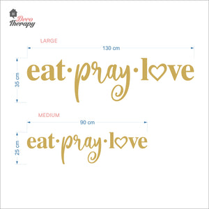 Eat Pray Love V2 Wall Decal Decotherapy