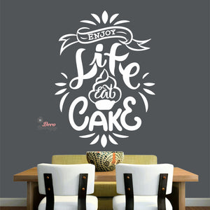 Enjoy Life Eat Cake Wall Decal Decotherapy