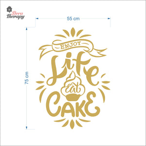 Enjoy Life Eat Cake Wall Decal Decotherapy