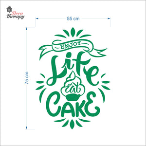 Enjoy Life Eat Cake Wall Decal Decotherapy