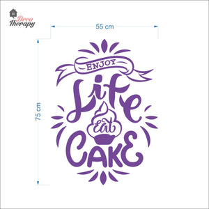 Enjoy Life Eat Cake Wall Decal Decotherapy