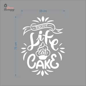 Enjoy Life Eat Cake Wall Decal Decotherapy