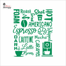 Load image into Gallery viewer, Espresso Caffeine Latte Beans Americano Grind Coffee Wall Decal Decotherapy