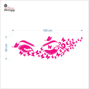 Eyelashes Butterflies Wall Decal Decotherapy